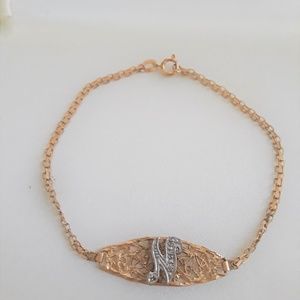 10k white  and yellow gold bracelet